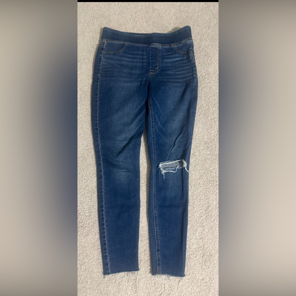 Old Navy Dark Blue Distressed Skinny Jeans
